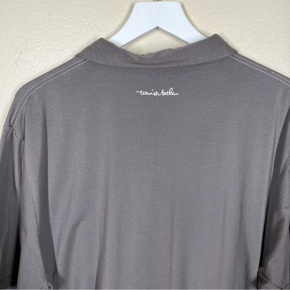 Travis Mathew Mens Dark Gray Polo Short Sleeve Shirt Golf Athleisure Size XL - Picture 9 of 12